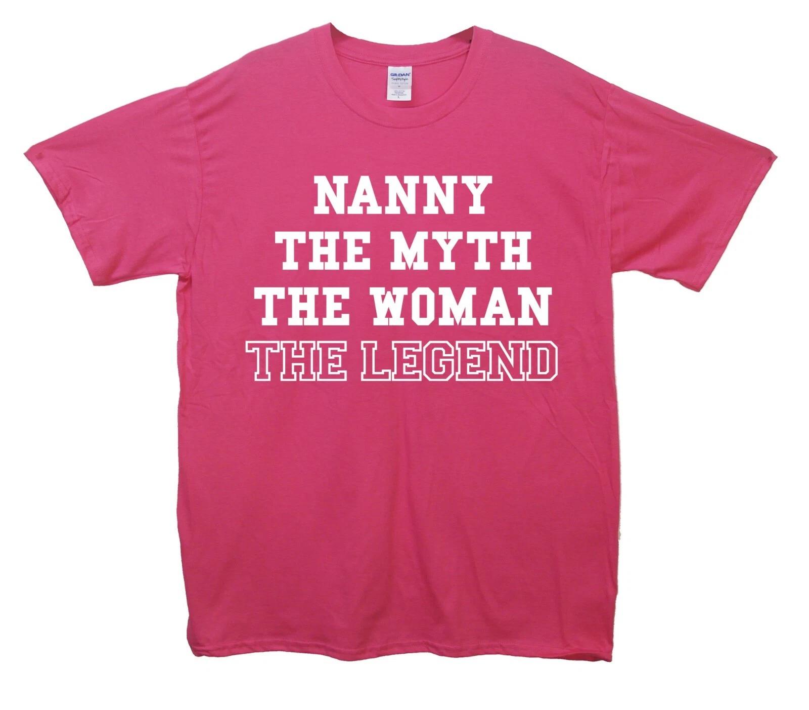 Nanny, The Myth, The Woman, The Legend Printed T-Shirt 2XL