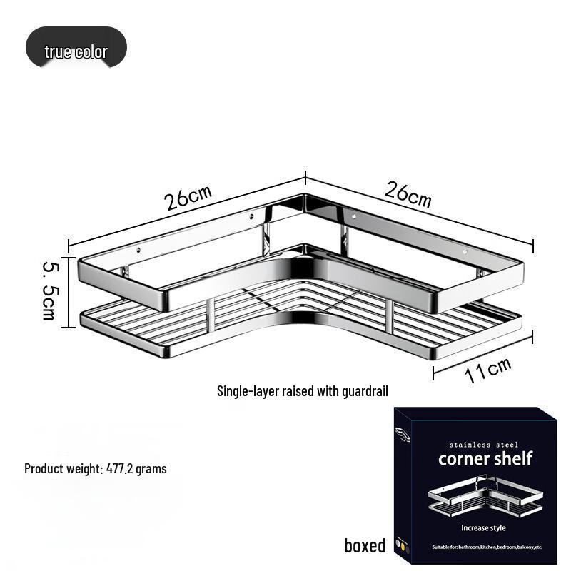 miflame Heightened Triangle Bathroom Corner Shelf