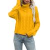 Women's Lazy Style Loose Short Long-sleeved Cable Knit Sweater
