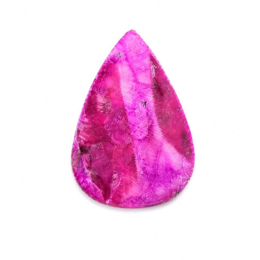 Pink Turquoise Pear Cabochon Gemstone | Vibrant Pink Turquoise Jewelry Making Stone