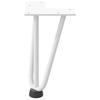 Vidaxl Nogi Do Stołu Hairpin, 4 Szt., Biale, 20 Cm, Lita Stal