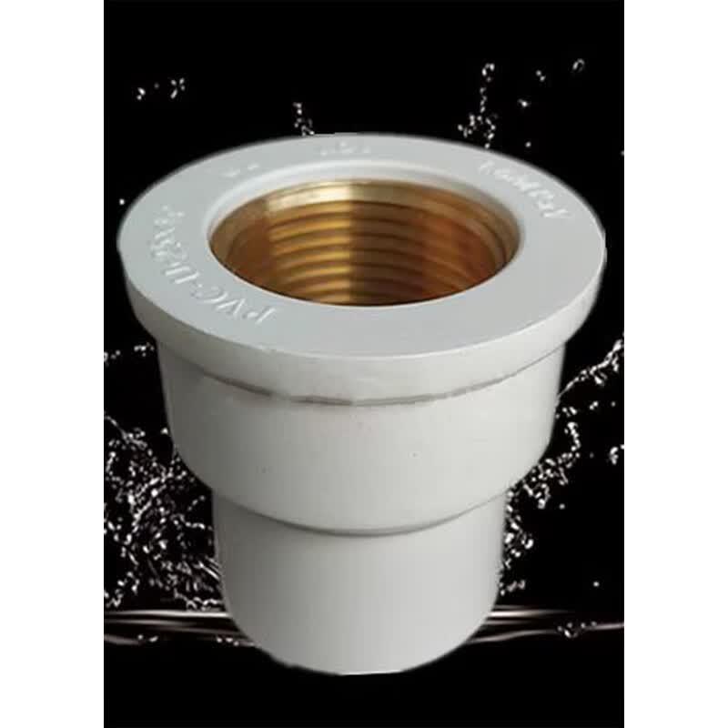 Saizes PVC Water Supply Copper Thread Straight Coupling