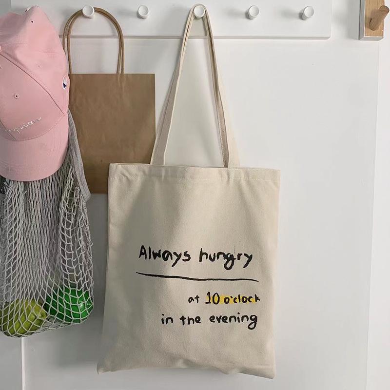 Summer Canvas Tote: Zippered Shoulder Bag for Shopping, Snacks, Laptop & School