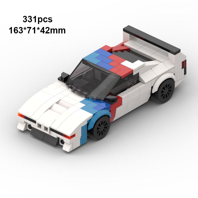 City Technical Car Speed  Racing Car Building Blocks Sports Police Car Pick Up MOC Creative Vehicle Toys