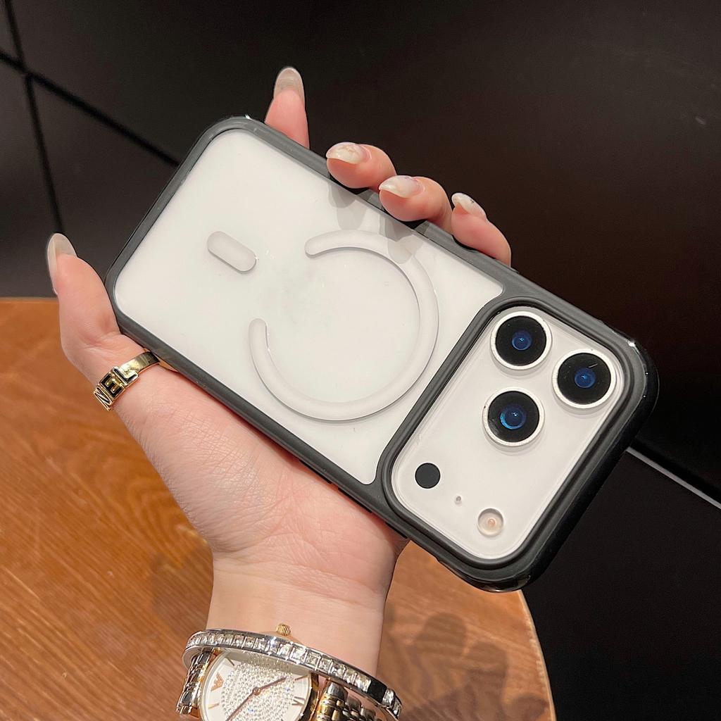 Applicable to iPhone18ProMAX mobile phone case, four-corner airbag, color-permeable magnetic suction, Apple 17 simple anti-drop protective case