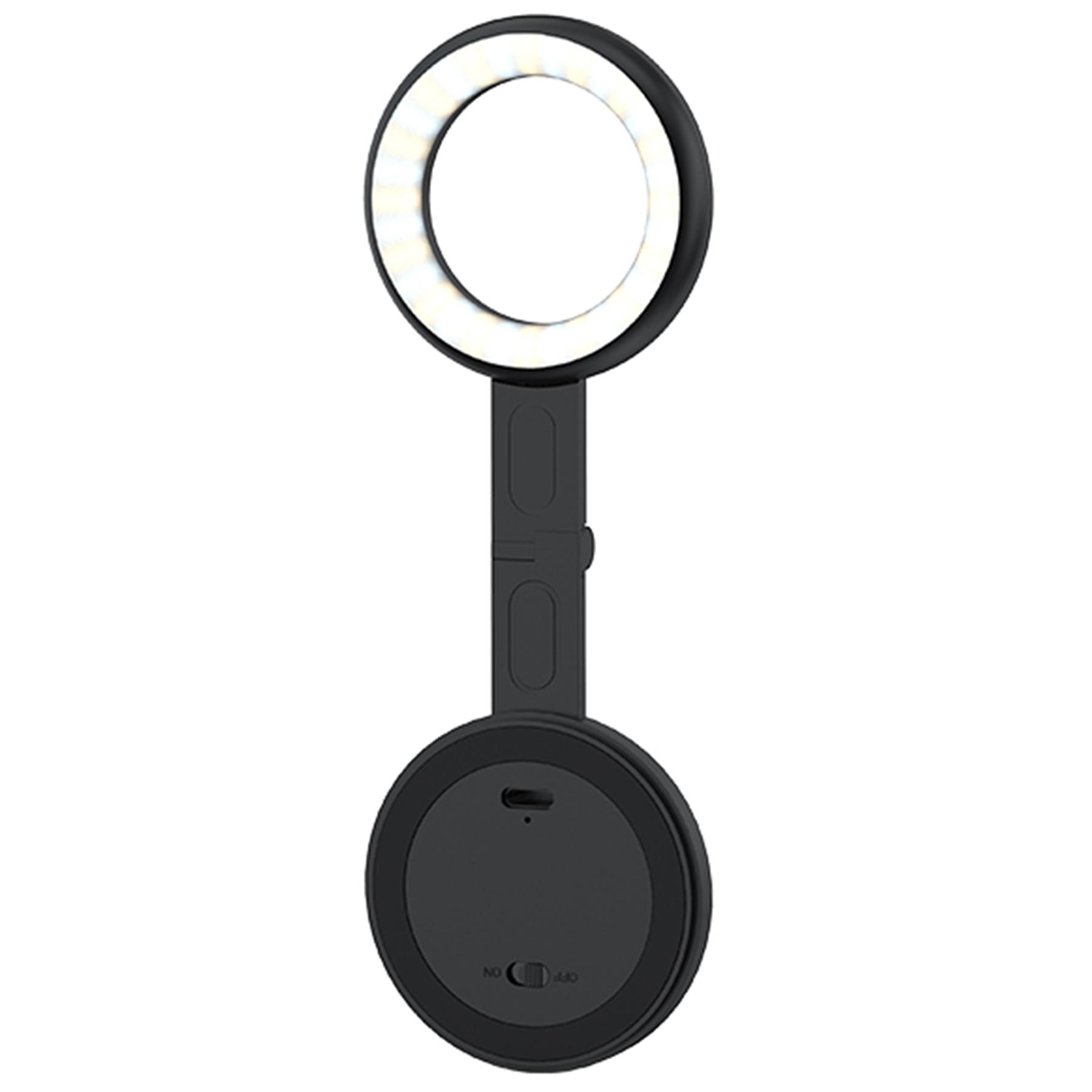 

V19 Портативная магнитная лампа для селфи для телефона, круглая, для красоты кожи, для прямой трансляции, светодиодная заполняющая лампа Black