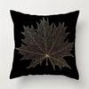 Golden Floral  Botanical Pattern Pillow Covers Pattern Cushion Cover Suitable for Sofa Bedroom Car Pillow Cover