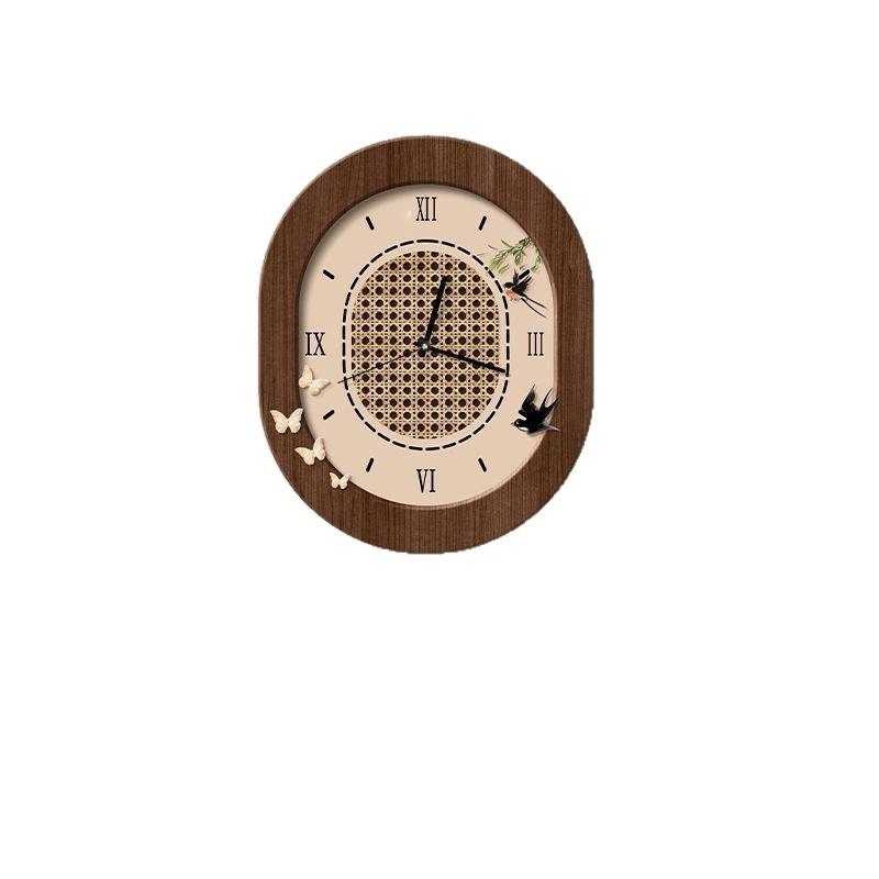 

Настенные часы в средневековом стиле, гостиная, новые, ретро, украшение для ресторана, часы-картина, настенные, креативные часы, настенная лампа, картина Retro grid rhyme A