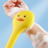 Niedliche Ente Badbürste mit langem Griff Weiche Borsten Badbürste Hautmassagegerät Duschschrubber Peeling Körperreinigungsbürste Badezimmer