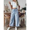 2026 Striped Casual Loose Wide-Leg Cropped Pants - European & American Style