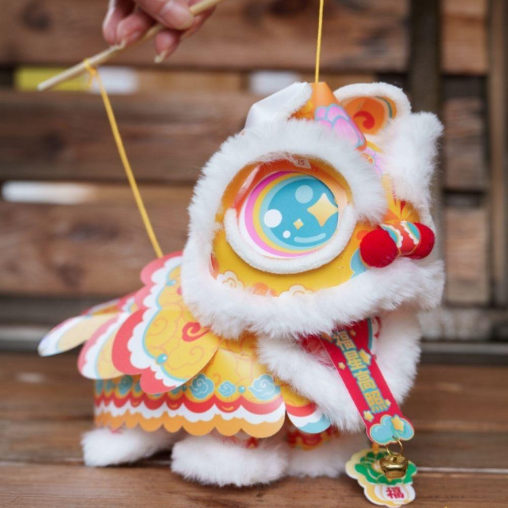 Luminous Handheld Lion Dance Lantern Ancient Festival Lantern Spring Festival