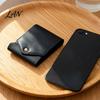 Jeans Pocket Wallet Slim Faux Leather Wallet, Retro Snap Button Bifold Durable Men Portable Card Holder for Women