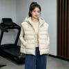 Womens Lightweight Hooded Puffer Vest Solid Color Warm Outerwear Winter Casual Office Wear