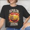 Spain Football 2026 Graphic Printing T Shirts for Unisex Unisex 100 Cotton Tee Shirt Clothing