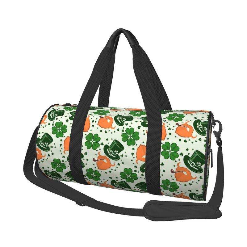 

Irish Four Leaf Clovers Print Travel Duffel Bag Lightweight Waterproof Durable Handbags Yoga Gym Sports Bag Fitness Bags Gifts