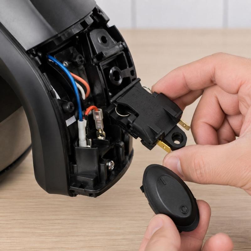Electric Water Boiler 16A Heat Control Replacement Switches Part with Visible 16A Mark and Cover Cap for Repair Use Tasks