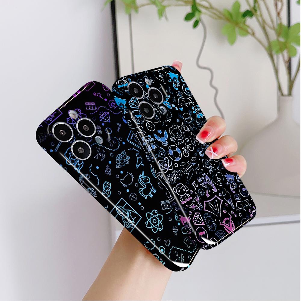 All-inclusive Film Phone Case Cartoon Fashion Design Hard Shell Full Cover Camera Protection Case for Samsung Xiaomi Poco Redmi Infinix Tecno