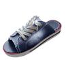 Women's Slippers Open Toe Womens Canvas Shoes Lace Up Denim Beach Sandals Shoes Non Slip Summer Women Shoes New Pantuflas Mujer