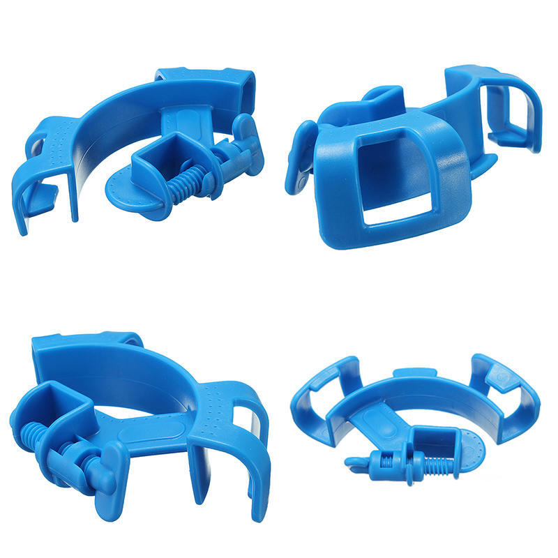 Aquarium Filtration Water Pipe Filter Hose Holder For Mount Tube Fish Tank Blue