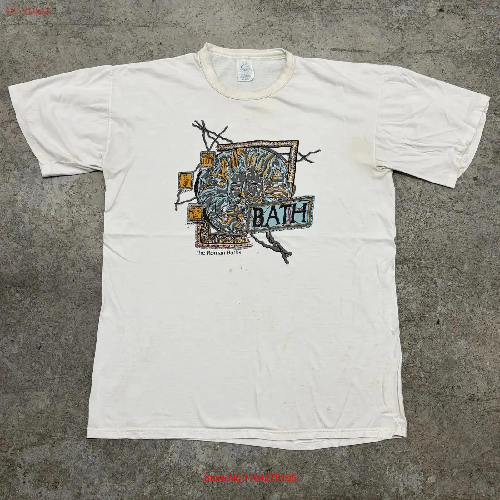 

Vintage Roman Baths Bath T Shirt Mens XL White Souvenir Made USA 90s vintage Washed Slightly fashion Stretched Comfortable 5XL різнокольоровий