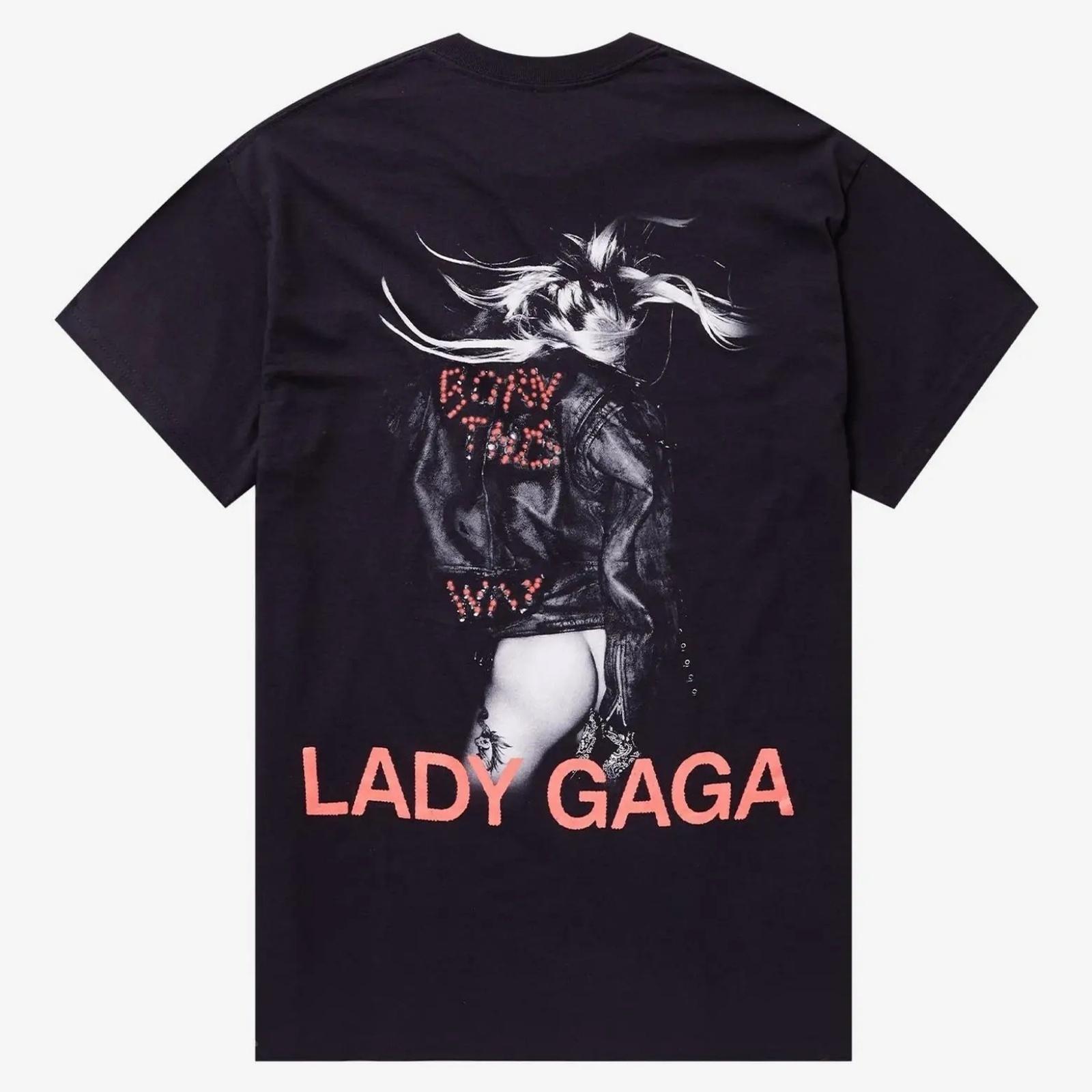 Леди Гага Born This Way Двуликая Девушка _ Печатная Летняя Хлопковая Футболка Мужская и Женская С Коротким Рукавом Люксовый Бренд XXXXXL разноцветный