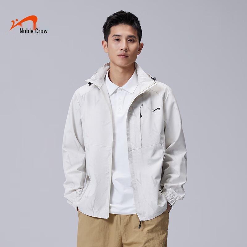 Guirenniao Unisex Spring Windproof Hooded Jacket