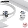WOSTU 925 Sterling Silver Hand of Fatima Series Charm Demon Eye Bead Pendant Fit Original Bracelet Necklace DIY Jewelry