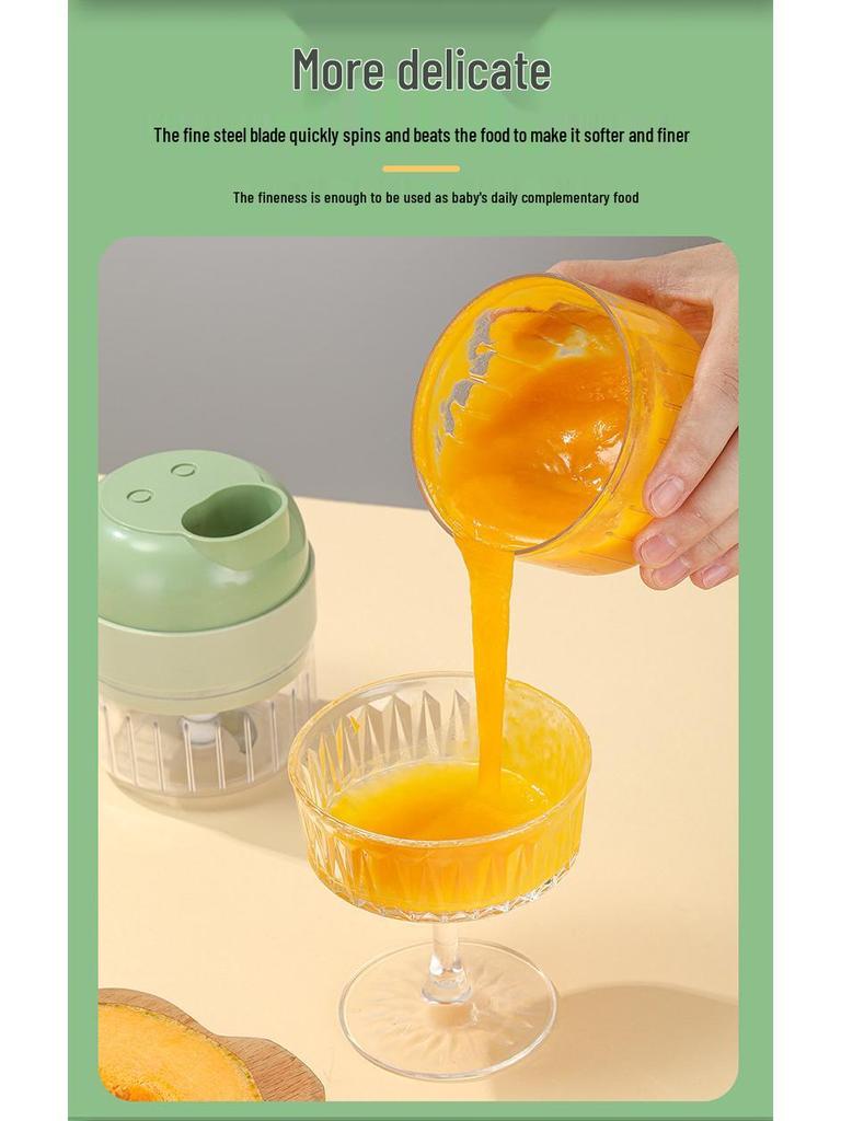 Electric Handheld Vegetable Chopper & Garlic Masher - Portable Kitchen Slicer & Cutter