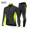 NUCKILY Autumn/Winter Fleece Cycling Set: Jacket and Long Pants for Outdoor Riding