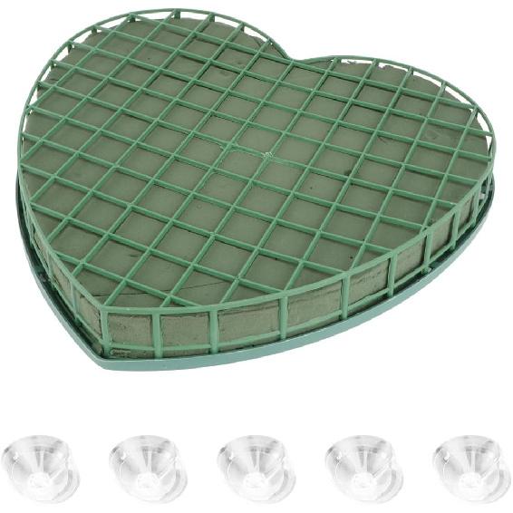 Flower Foam Cage with Suction Cup Green Wet Foam Blocks Floral Foam Block Artificial Floral Arrangements Mud for Florist Wedding Car Decoration