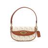 Coach Harley 23 Classic Logo Saddle Bag Women Shoulder Bag Chalk Polished-Amber CR511-B4TXF