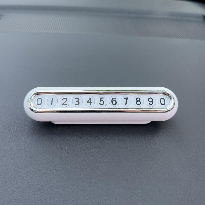 Cute Temporary Parking Phone Number Plate for Car Interior