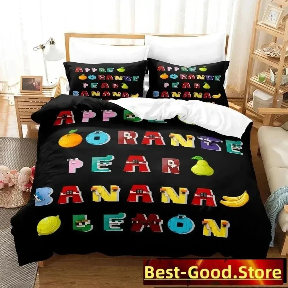 

Comforter Cartoon Alphabet Lore A-Z Bedding Set Printed Bed Set With Bed Soft Single Double Queen Super King Size Comforter (quilt)-EU Single(135*200cm)3pcs