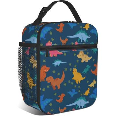 Cartoon Dinosaurier Lunchbox Kinder Jungen Mädchen Isolierte Kühltasche Thermisch Niedliche Lunchtasche Tote für Schule