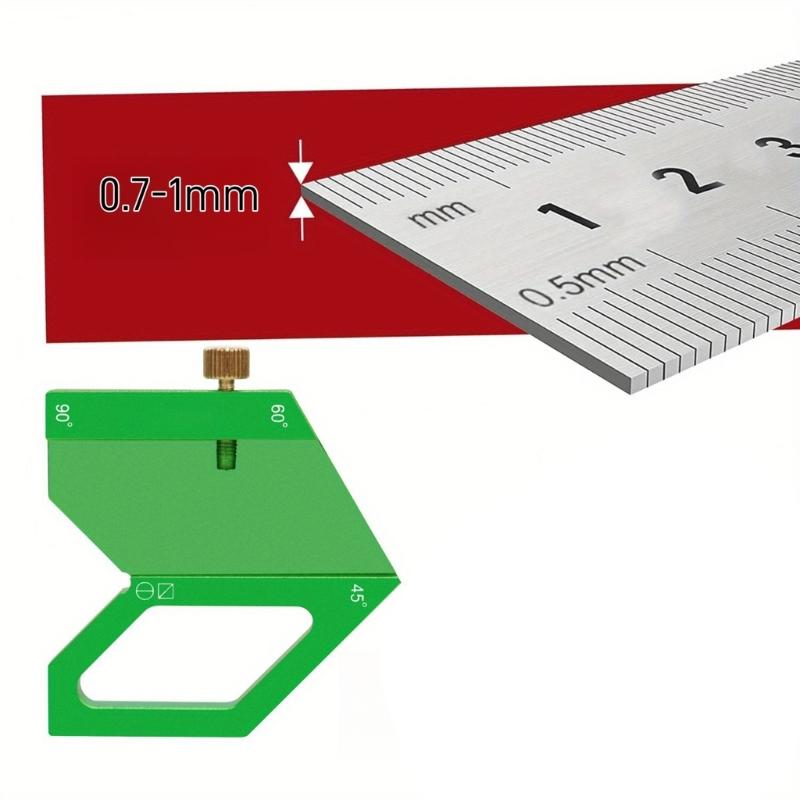 Carpentry Woodworking Ruler Aluminum Positioning Block Center Finder 45/60/90 Degree Angles Scriber Line Marking Gauge