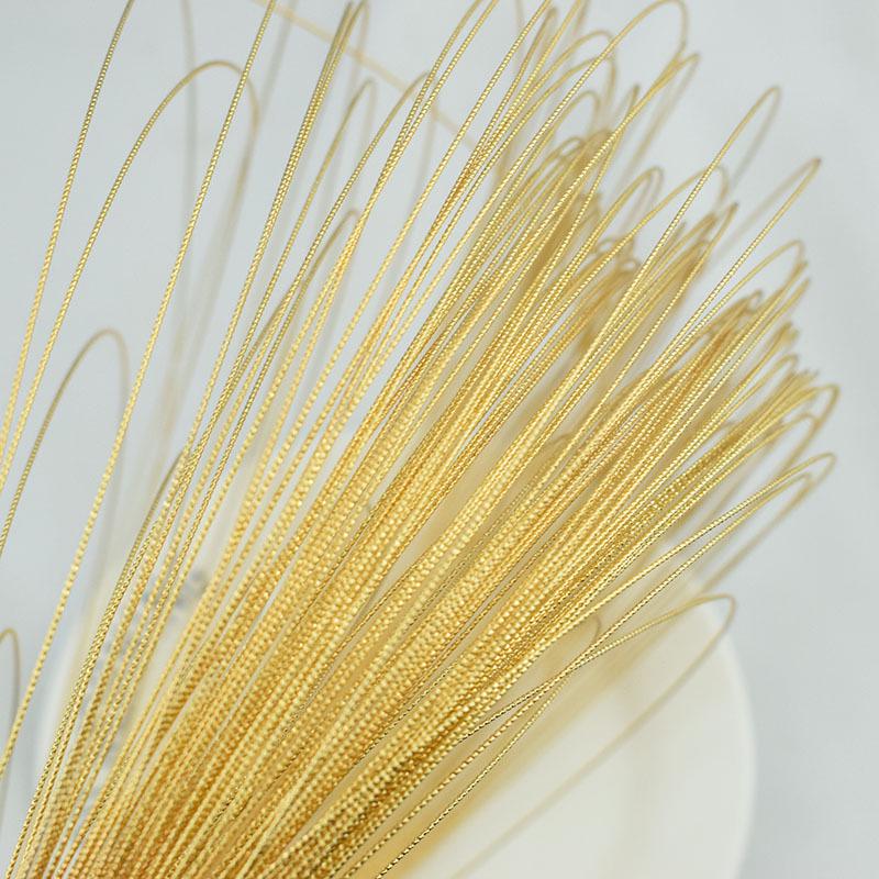 Sârmă de cupru răsucită, placată cu aur de 18K, pentru brățări și cercei DIY