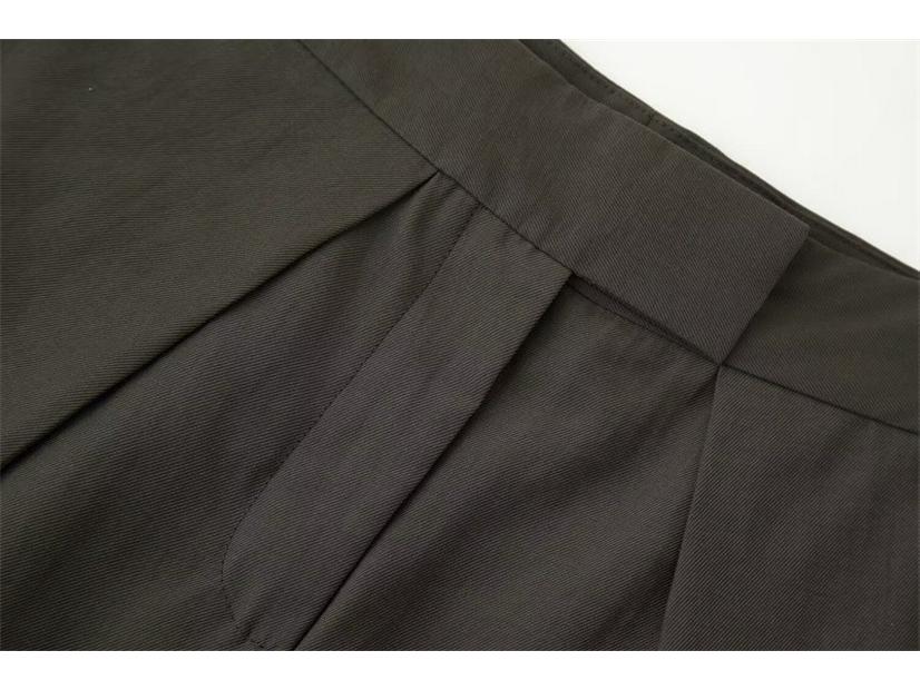 European & American Retro Style Women's Loose Wide-Leg Pants with Pleats - 2025 Collection