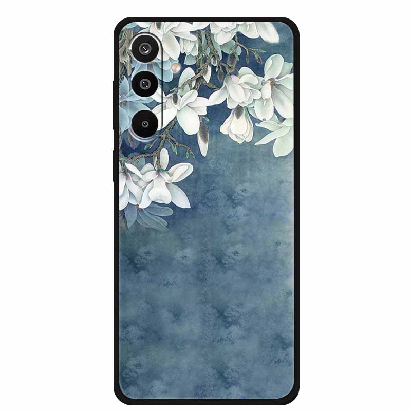 For Samsung Galaxy A36 5G Case Flowers Printed Silicone Phone Cases Cover for Samsung A26 5G TPU Shells A 26 36 Black TPU Coques