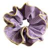 Retro Korean Style Plaid Ruffles Double Layer Hair Ties for Women and Girls Fashionable Oversized Scrunchies