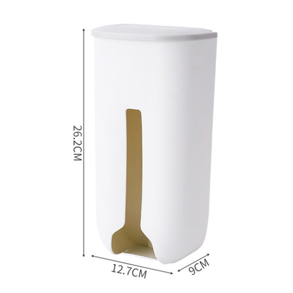 Kitchen Grocery Plastic Bag Holder Dispenser Wall Mount Garbage Bag Holder Refillable Trash Bag Saver Kitchen Organizer