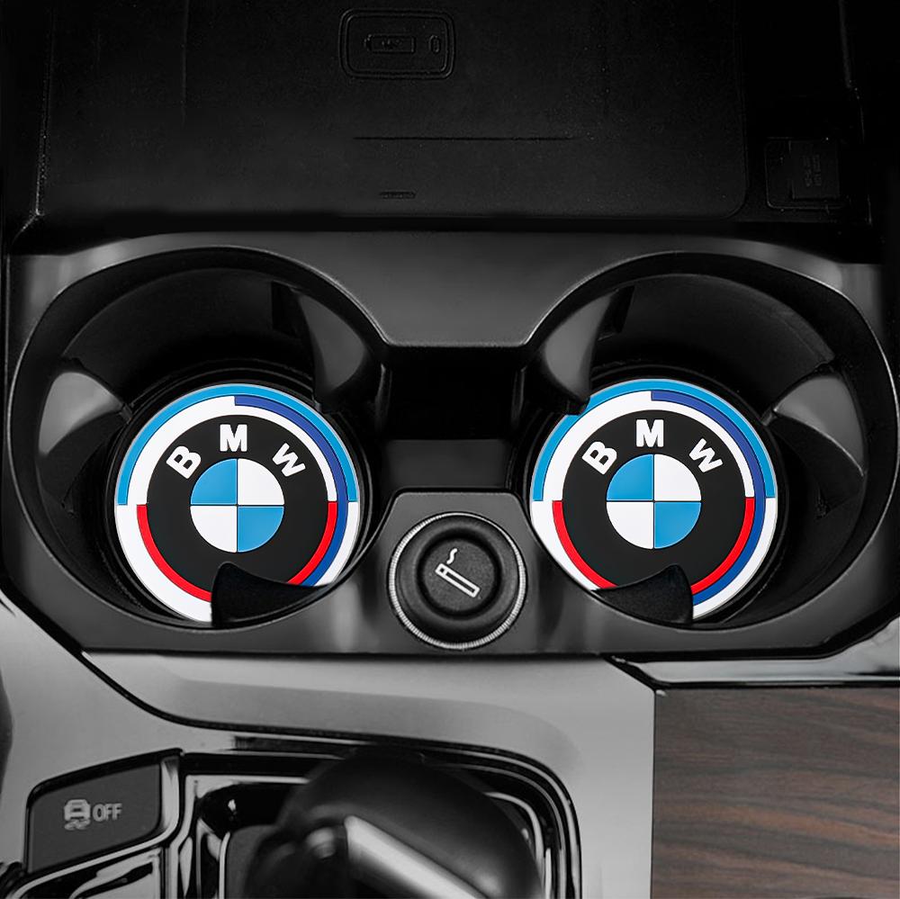 2Pcs Silica Gel Car Coaster Water Cup Anti-slip Pad Auto Accessories For Bmw M Performance E46 F10 E39 F20 E36 E90 E60 F30 X3 X5