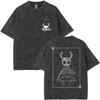 Summer Hot Sale 2026 Game Hollow Knight Washed T Shirt Men Women Vintage Top Hip Hop Streetwear Oversized Tshirt Short Sleeve Casual Clothing