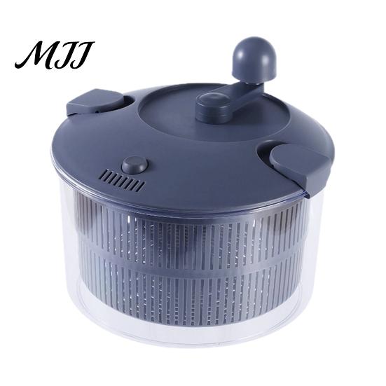Manual Vegetable Prep Tool Dehydrator, Hand Crank Plastic Salad Spinner, Double-layer Portable Spinner for Restaurants Separable Food Dryer