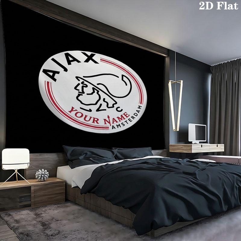 AFC Ajax Custom Name Wall Tapestry Aesthetic Wall Hanging Printed Fabric Blanket Decorative Tapestries for Bedroom Living Room Home Decor