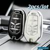 2pcs Car Key Case Covers For Ssangyong Rexton Y400 Y450 G4 2021 2022, only fit for the car key shown in the image.