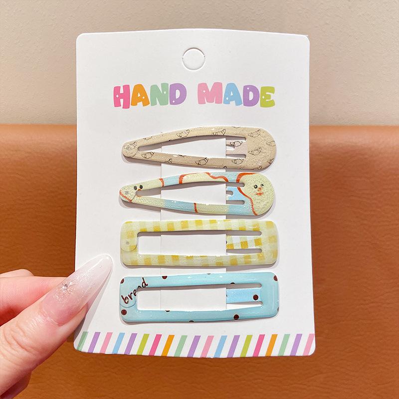 Cute Children's Colorful Polka Dot Checkered Hair Clips, Side Bangs Clips, Sweet Wispy Hair Clips, Bobby Pins.