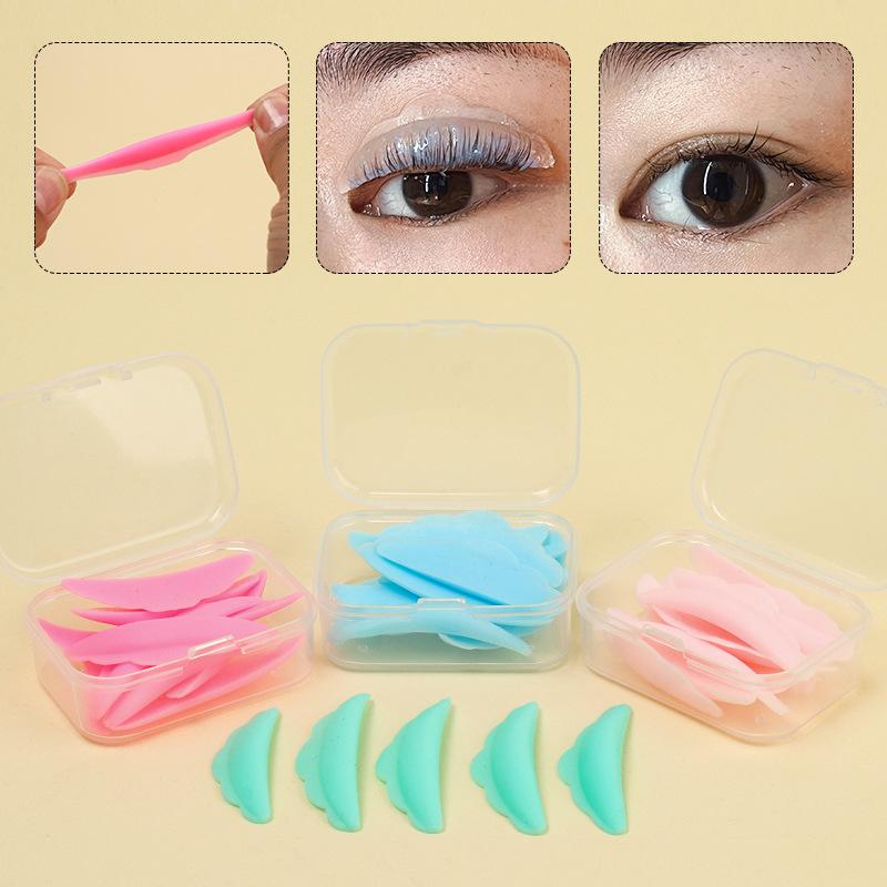 5 Pairs Eyelash Lifting Kit Silicone Lamination Pad Reusable Eyelash Perm Rods 3D Eyelash Curler Accessories Tools