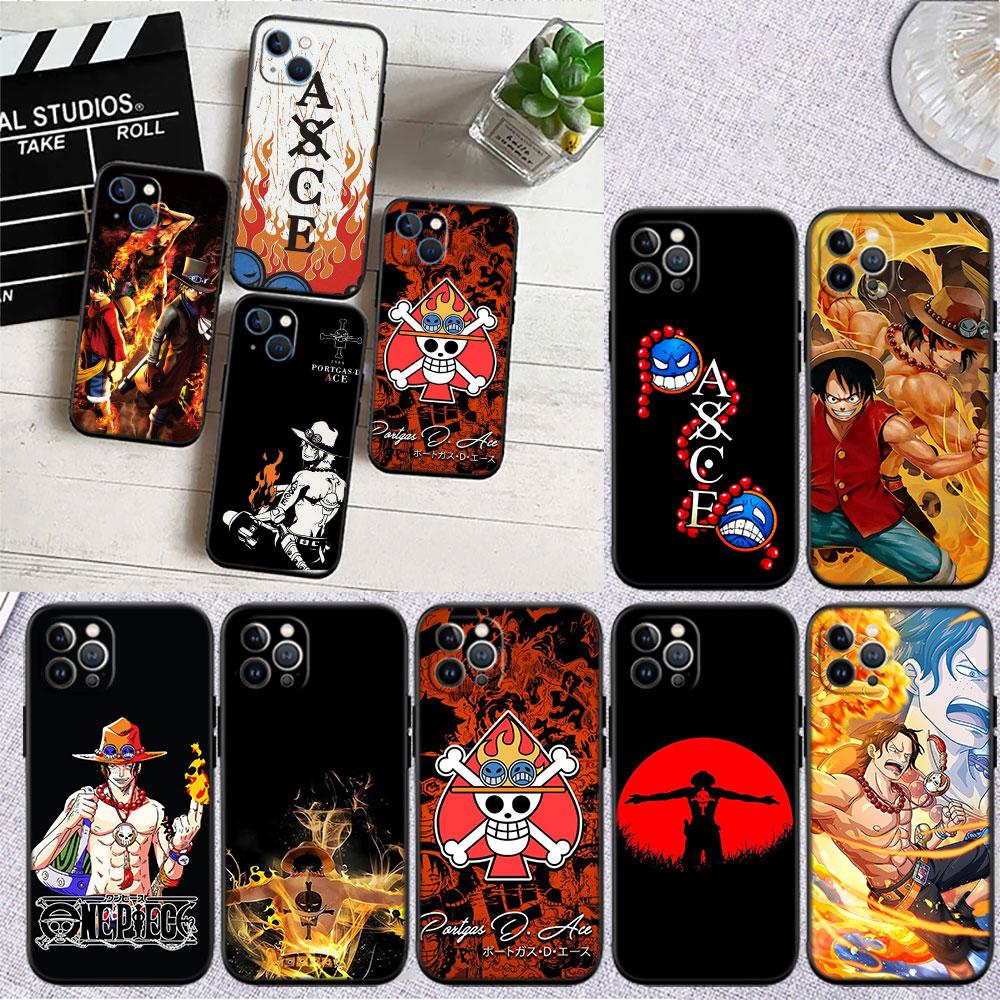 One Piece ACE Soft Shell Phone Case for Redmi Note 10 11 12 Pro Max 10S 10C 10T 11A 11S 12S 12C