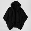 European and American foreign trade women's woolen coat can wear blankets, double-sided plush cloak, office work warm and comfortable shawl
