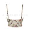 Vintage French Jacquard Tie Waist Slim Fit Women S Camisole Bustier Top